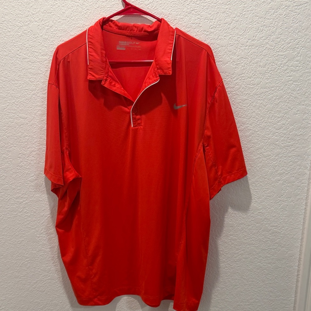 Nike Men's Bright Red Polo Shirt
